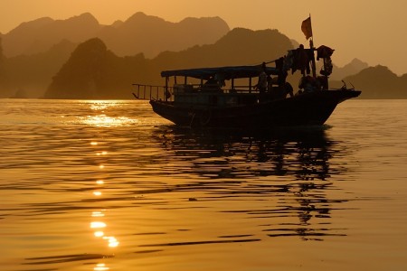 En un mar dorado. Ha Long, abril 2011