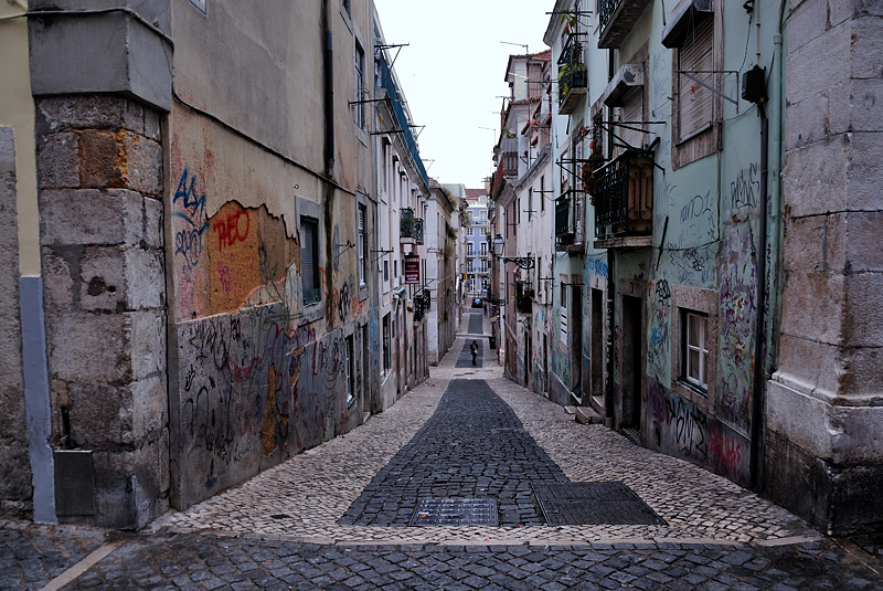 Calle del Bairro Alto. Lisboa, diciembre 2009