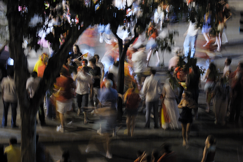 Celebración callejera. Madrid, julio 2010