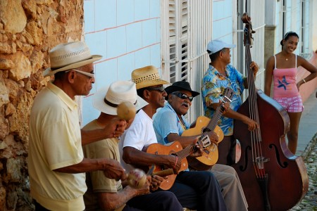 Músicos cubanos Trinidad abril 2010