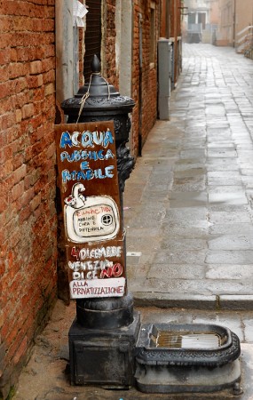 El problema del agua. Venecia enero 2011