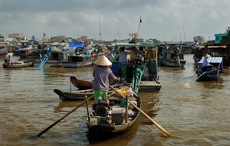 Mercado flotante. Cai Rang abril 2011