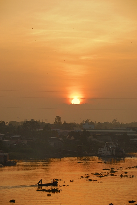 Amanece en el Mekong. Chau Doc, abril 2011