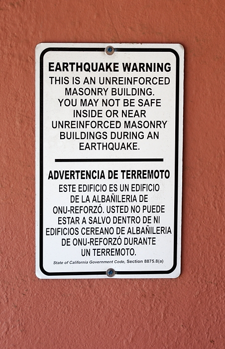 Advertencia de terremoto. Guadalupe, California, junio 2012