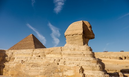 Pirámide y esfinge, El Cairo, enero 2015