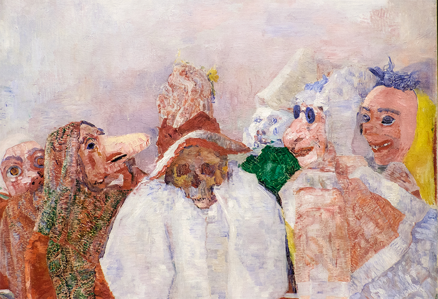 Masks confronting death (fragmento, Ensor 1888), MoMA octubre 2015
