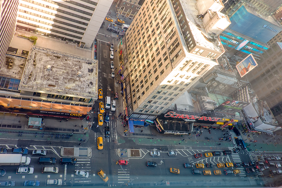 Broadway desde la ventana del hotel. NYC octubre 2015