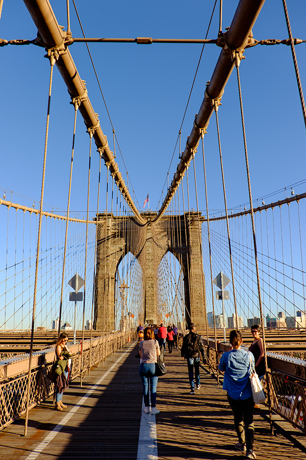Torre gótica, puente de Brooklyn octubre 2015