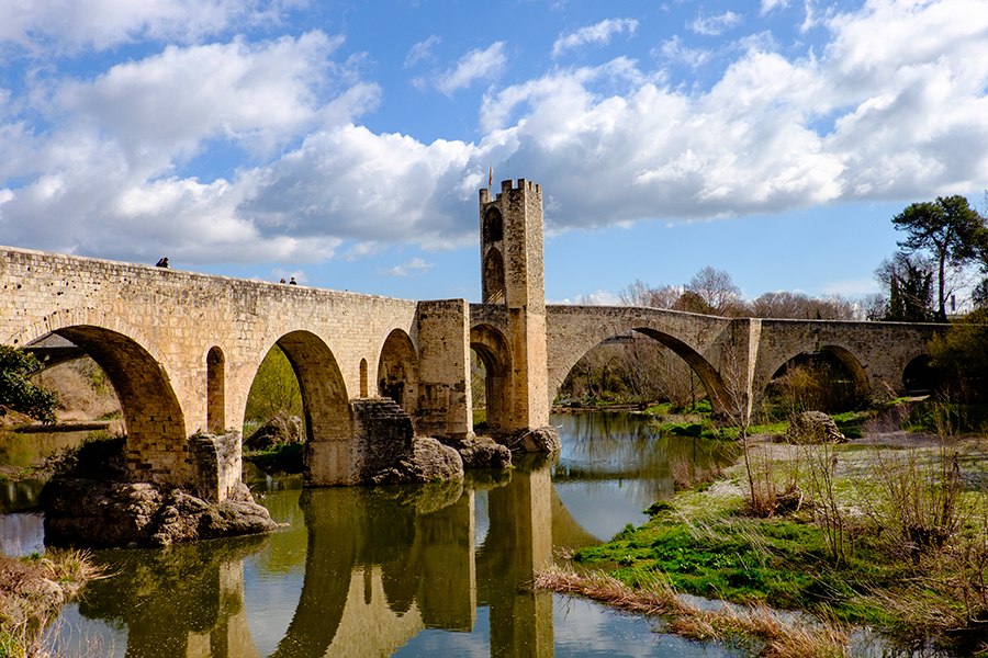 Besalú, puente medieval, marzo 2016