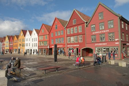 Bryggen, Bergen, febrero 2020