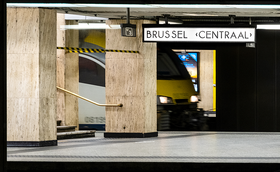 Estación Central Bruselas, enero 2022