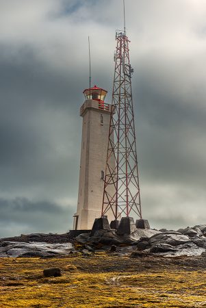 Faro de Stokksnes, Islandia, marzo 2022
