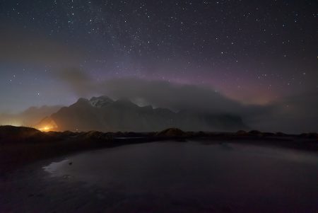 Vestrahorn más de noche, Islandia, marzo 2022