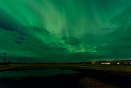 Super aurora, Kirkjubæjarklaustur, Islandia marzo 2024
