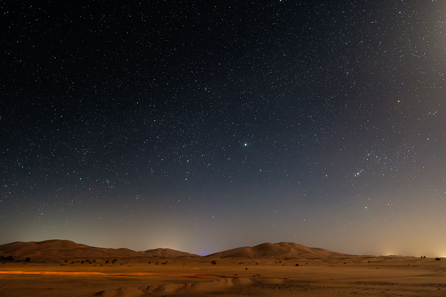Estrellas y arena, Erg Chebbi, abril 2025