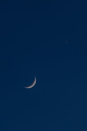 Luna y planeta, Málaga, enero 2025