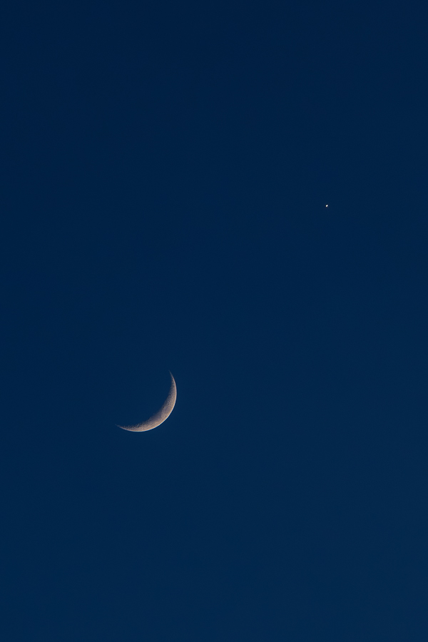 Luna y planeta, Málaga, enero 2025